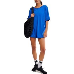 Free People Movement Hot Shot Reversible Romper Electric Shock Blue XS OB1960599